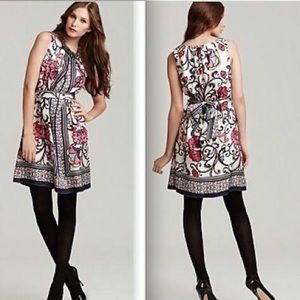 Lilly Pulitzer Colby Engineered White Cameo With Bells Silk Dress w/ Belt